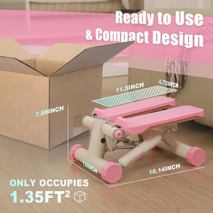 Palestra macchina Twist <span class=keywords><strong>Stepper</strong></span> con bande di resistenza di potenza con rosa - Product Image 6
