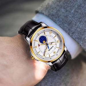 Customized <b>Men's</b> Multi-Functional Sun And Moon Phase Fashion <b>Watch</b> With Japanese Quartz Movement - Product Image 5