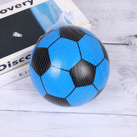 Ballon de football en plastique gonflable pour enfants de 7 à 14 ans, motif ballon de football, sac en filet de 60 g, 22 cm