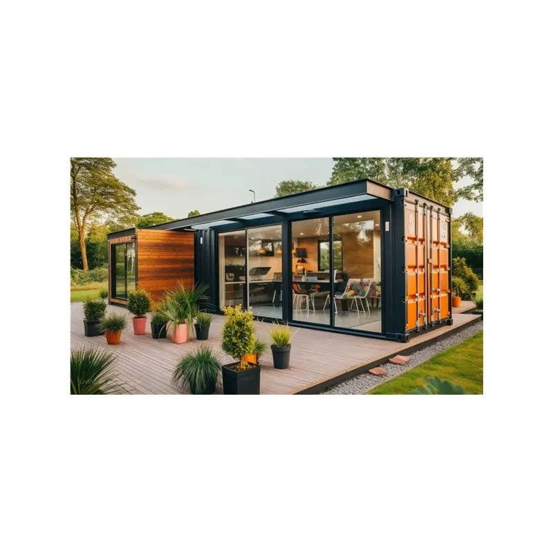 통나무 정원 방 및 15 M2 부엌 욕실 생활을위한 조립식 목조 주택 오두막