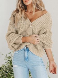 Cardigan ample en acrylique tricoté épais pour <span class=keywords><strong>femme</strong></span>, doublé laine, ouvert sur le devant, à manches longues et boutonnage, coupe courte, avec possibilité de personnalisation - Product Image 2