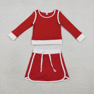 Conjunto de Ropa Casual para Bebés y Niñas, al por Mayor, de Alta Calidad, Suave y Elástico, Listo para Enviar, Top Negro de Manga Larga y Falda - Product Image 3