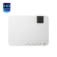 Mini projecteur 720P sans fil, miroir d'écran, LED, home cinéma, WiFi 2.4G/5G, Android, haut-parleurs intégrés, portable, 200 lumens, FCC CE