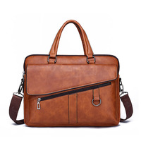 Sac à main de style coréen en cuir PU pour hommes, porte-documents à bandoulière unique, grande capacité, sac pour ordinateur portable, sac d'affaires pour hommes