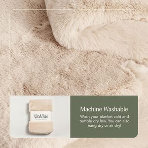 Soft Plush Luxury Oversized Animal Modern Festival Solid Four Seasons Rabbit Faux Fur Portable <b>Throw</b> Blanket <b>for</b> <b>Bed</b> - Product Image 3