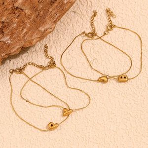 Pulsera Sencilla y Moderna de Acero Inoxidable Chapada en Oro con Letra Inicial <span class=keywords><strong>S</strong></span> y Cadena Delgada - Regalo - Product Image 3