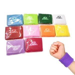 Wholesale wristband cheap custom sports sweatband cotton wrist sweatbands Breathable Sports Sweatband Towel Wristband