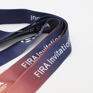 Custom Gradient Invitational Neck Lanyards Heat Transfer Safety Breakaway <b>Buckle</b> Lobster Clasp Football Event Lanyard Keychain - Product Image 3