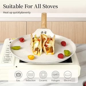 Cổ Điển Trắng Không Dính Crepe <span class=keywords><strong>Pan</strong></span> Với Stay-Mát Xử Lý Thân Thiện Với Môi Phẳng Chảo Bánh Vỉ Nướng Cho Roti <span class=keywords><strong>Pan</strong></span> - Product Image 3