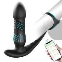Masseur de prostate vibrant pour homme, vibromasseur anal, télécommande Bluetooth via application, plug anal vibrant, anneaux retardateurs d'éjaculation, jouets sexuels pour hommes