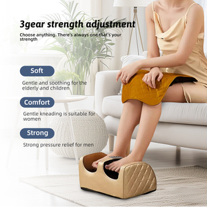Masseur de pieds Shiatsu ZL Z512B DC12V à pétrissage profond avec chauffage, roulement et contrôle de la minuterie pour la relaxation Rouge/Doré - Product Image 3