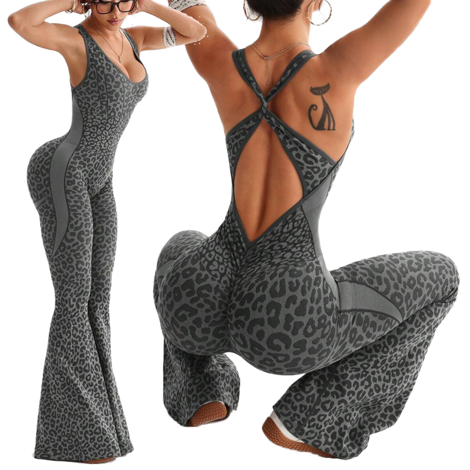 SL315LTLBK High Yoga Jumpsuit Seamless One Piece Gym Bodysuit Scrunch Butt High Elastic Rompers for Summer Workout Wholesale