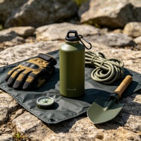 Bouteille d'eau d'extérieur de 1,5 L avec poignée mousqueton pour le camping, la randonnée et l'escalade