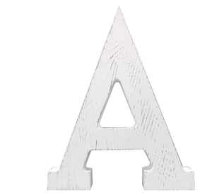 Letras de decoración de madera extra grandes, letras blancas desgastadas de madera, bloque de bricolaje, signo de palabras, alfabeto, colgante independiente para el hogar - Product Image 2