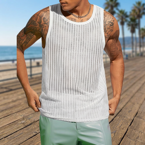 Débardeur en coton/polyester gaufré avec logo personnalisé pour hommes, de haute qualité, décontracté, best-seller, prix raisonnable - Product Image 2