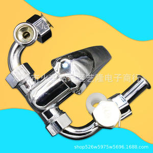 Robinet mélangeur pour chauffe-eau, corps en cuivre, fixation murale, design moderne en acier inoxydable, pour ateliers de réparation - Product Image 2