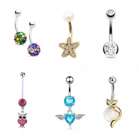 2024 Neuheiten Titan Edelstahl Piercing Bauchnabel Industrial Piercing Schnelle Lieferung Bauchnabelpiercing
