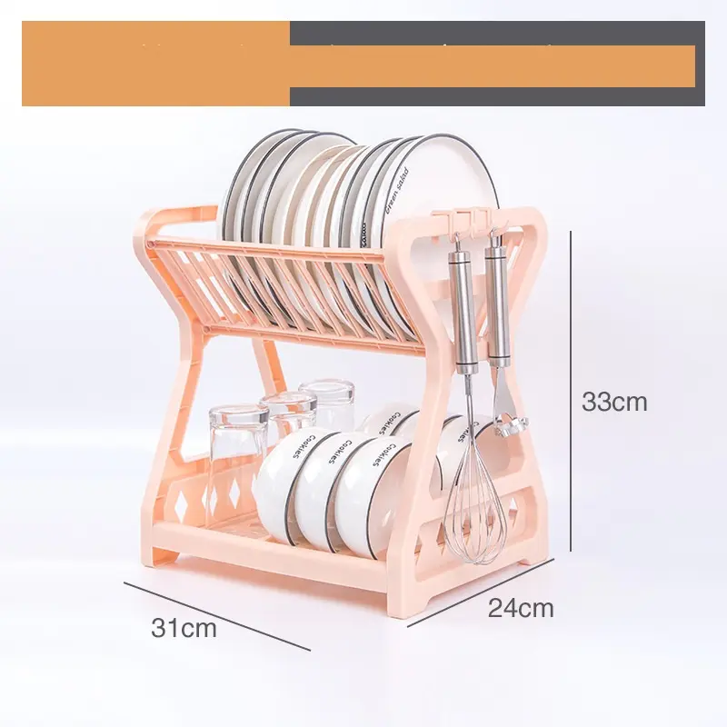 Çift mutfak rafları için 2024 yüksek kaliteli kase depolama tutucular ve bulaşık kurutma rafı