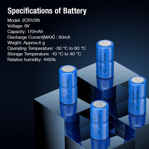 EBL собачий ошейник 170 мАч 6 В литий-диоксид марганца <span class=keywords><strong>2cr</strong></span>-1/3n сменные батареи - Product Image 2