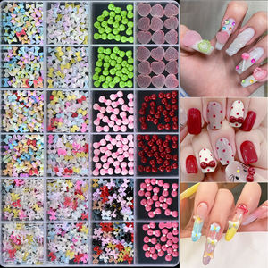 24 Grilles/Boîte 3D Macarons Coloré <span class=keywords><strong>Mini</strong></span> Arc Nail Charms 0.4X0.6mm Résine Mignon Bowknot Nail Art DIY Kawaii Bowknot Nail Supplies - Product Image 3