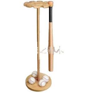 Estante de almacenamiento de bates de béisbol de madera, expositor de bates de béisbol de madera maciza para sala de estar, expositor de bates de madera para exportación. - Product Image 2