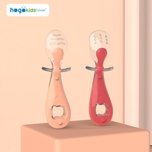 Silicone ngắn-xử lý trẻ sơ sinh & bà mẹ sản phẩm Trái cây muỗng đầu mềm trẻ em của Bộ đồ ăn Muỗng & Nĩa đặt cho bé sử dụng - Product Image 3