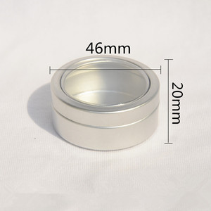 Bạc Đen Hồng Vàng Trà <span class=keywords><strong>Container</strong></span> 30G 60G 100 5Oz Nhôm Cửa Sổ Jar Nhôm Nến <span class=keywords><strong>Container</strong></span> Tin Có Thể Với <span class=keywords><strong>PVC</strong></span> Cửa Sổ Nắp - Product Image 6