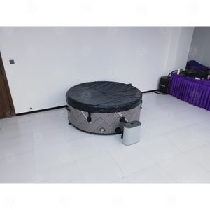 Bain à remous gonflable écoénergétique avec finition imitation bois, <span class=keywords><strong>jacuzzi</strong></span> à bulles massantes pour une utilisation extérieure toute l'année - Product Image 5