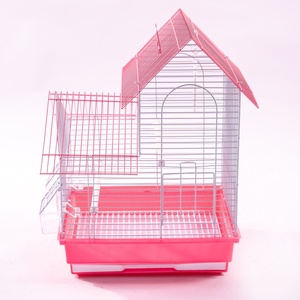 Ensemble de cages à oiseaux multicolores en gros, cages en fil métallique avec perchoirs et mangeoires pour petits oiseaux - Product Image 3