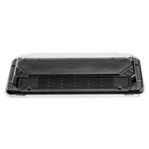 Bandeja de sushi negra desechable versátil de alta calidad con diseño japonés de tapa transparente para uso alimentario del proveedor de Taiwán - Product Image 4