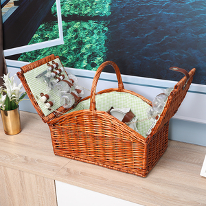 Thủ công mỹ nghệ Quà Tặng rỗng wicker Dã Ngoại giỏ quà tặng cản trở - Product Image 4