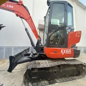 Petite heure de fonctionnement 6,5 tonnes Kubota Terrassement Pelleteuse Excavatrice d'occasion Kubota kx165 d'occasion kx165 mini pelleteuse d'occasion mini Kubota