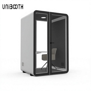 Cabina Acústica UNIBOOTH Interior Elegante, Insonorizada 33dB, ISO 23351, Ignífuga, <span class=keywords><strong>de</strong></span> Ensamblaje Rápido, para Laboratorio Creativo, Taller, Directo <span class=keywords><strong>de</strong></span> Fábrica - Product Image 1