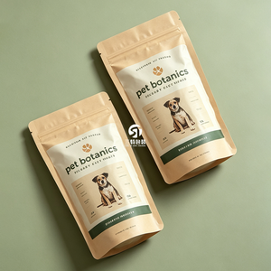Digital Printing Kraft Paper <b>Pet</b> Freeze Dried Food Packaging Pouch 113g 227g Window Zipper Aluminum Foil Factory OEM - Product Image 4