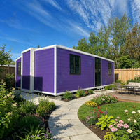 Maison conteneur préfabriquée extensible FLKT Big Space 40 pieds, 3 chambres, 1 salon, design moderne, résistante aux intempéries et au feu