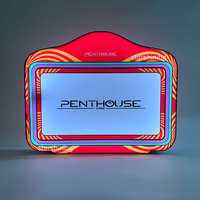 OEM Fournisseur ODM Acrylique rouge Logo personnalisé Colorful Glow Vip Service LED Letters Board Display Racks Night Club bar Party Lounge