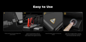 Démarreur de voiture OUKITEL C01 1350A 80Wh PD60W, 4000+ cycles, alimentation de secours d'urgence pour appareils, 27500mAh, crête de 1350A - Product Image 6