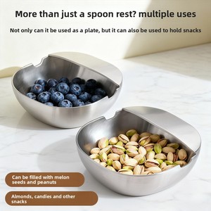 Portautensili in Acciaio Inox 304, Vassoio per Snack, Poggia Cucchiaio, Supporto per Mestolo, Organizzatore Salvaspazio per <span class=keywords><strong>Cucina</strong></span> - Product Image 4