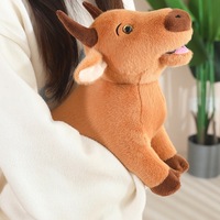 Peluche de simulation transfrontalière en coton PP, modèles bœuf, buffle d'eau, vache jaune, yack, poupée en tissu pour enfants, cadeau d'événement, 14 ans