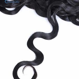 Cheveux naturels vierges bruts garantis, double épaisseur, ondulés, peuvent être décolorés, avec pointes pleines, couleur naturelle - Product Image 5