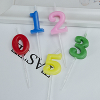 Bougies d'anniversaire numériques colorées 0-9 faites à la main, écologiques et non toxiques en cire de paraffine pour Pâques et le Nouvel An – Vente en gros