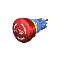Harga Grosir Tombol Stop Darurat 22mm 1NC dengan Pengunci Pengaman untuk Sistem Hoist Elevator Konveyor