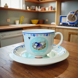 Premium Cute Bunny-Print <b>Porcelain</b> Eco-Friendly Durable <b>Mugs</b> for Gifts or Everyday Tea Cups & Saucers Use - Product Image 2