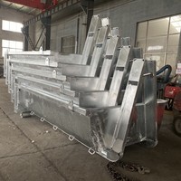Conteneur de gestion des déchets à ouverture supérieure empilable de 12 m³ avec système de levage par crochet