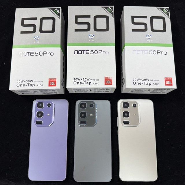 Note50Pro Cheap Mobile Phone 6.6- Inch HD Screen 16GB 512GB 1TB 5000mAh Large Battery Android Phone