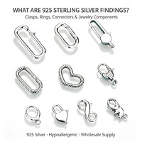 Collier en argent sterling 925 avec tresse torsadée carrée, fermoir à ressort en forme de cœur pour la fabrication de bijoux, accessoires de bijouterie