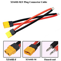 Cable Pigtail Macho-Hembra 12AWG XT60H-M XT60H-F, Arnés de Cables con Conector 2P XT60H para Carga de Baterías Lipo RC