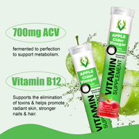 OEM ODM Vinaigre de Cidre de Pomme Comprimés Effervescents avec ACV avec Vitamine B12 Aide à la Gestion du Poids Comprimés Effervescents pour la Digestion