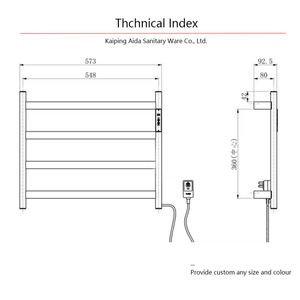 Calentador <span class=keywords><strong>de</strong></span> Toallas para Baño con Ahorro <span class=keywords><strong>de</strong></span> Energía, Control <span class=keywords><strong>de</strong></span> Temperatura y Temporizador, <span class=keywords><strong>Toallero</strong></span> Eléctrico - Product Image 6