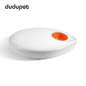 Dispensador de Golosinas Inteligente para Mascotas Dudupet, Blanco y Naranja, Control por Aplicación Wifi, para Perros y Gatos, Alimentador Automático - Product Image 1